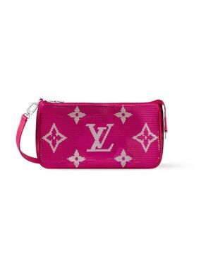 Louis Vuitton Pink Sequins Giant Monogram Pochette Accessoires